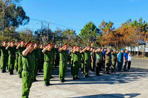 Công an xã Ia Grai ra quân đợt cao điểm tấn công trấn áp tội phạm, đảm bảo an ninh trật tự Tết nguyên đán Bính Ngọ