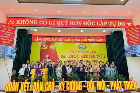 Xã Ia Grai tổ chức thành công đại hội đảng bộ xã lần thứ I